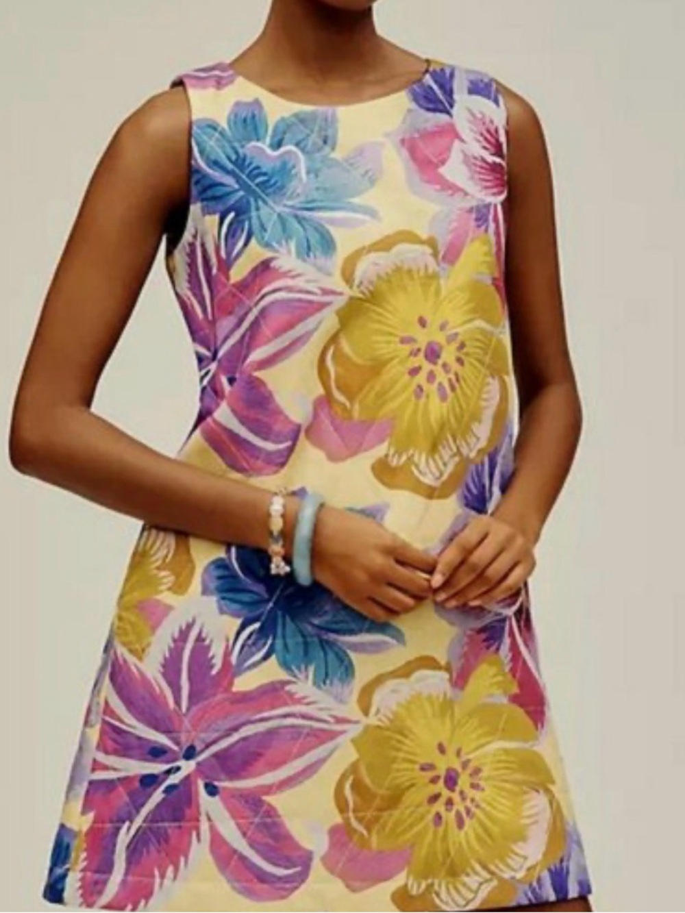 Farm Rio x Anthropologie Shift Dress Quilted Size XL